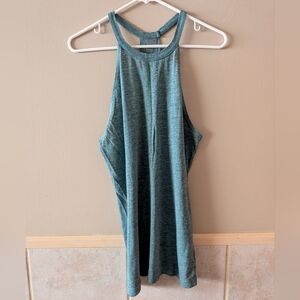 Chaser Long Halter Tank, Aqua Heather, Size L